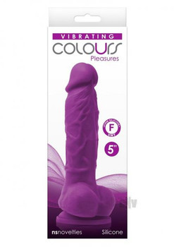 Colours Pleasures Dildo Vibe 5 Purple Sex Toy