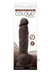 Colours Pleasures Dildo Vibe 5 Drk Brwn Sex Toys