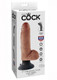 King Cock 7 inches Vibrating Cock with Balls Tan by Pipedream - Product SKU CNVEF -EPD5406 -22