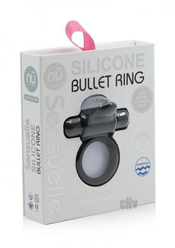 Sensuelle Silicone Bullet Ring 7x Blk by Novel Creations Usa Inc