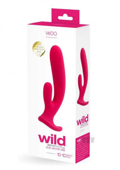 Wild Rechargeable Dual Vibe Pink Sex Toys