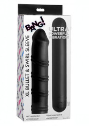Bang Xl Bullet And Swirl Sleeve Black Sex Toy