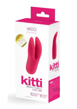 Kitti Rechargeable Dual Vibe Pink Adult Toys