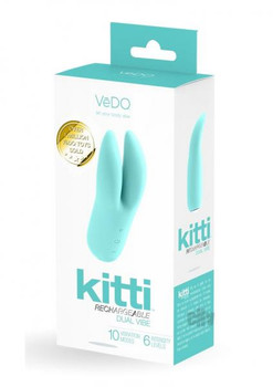 Kitti Rechargeable Dual Vibe Turquoise by Savvy Co Llc