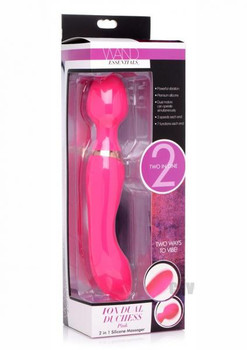 Wand Ess Dbl Silicone Vibe Wand Pnk Adult Sex Toy