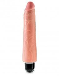 King Penis 9 inches Realistic Vibrating Stiffy Beige by Pipedream Products