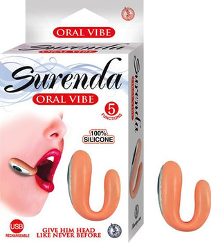 Surenda Silicone Oral Vibe 5 Function USB Rechargeable Waterproof - Beige Adult Sex Toys