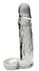 The Large Realistic and Clear 9 inch Glass Dildo Sex Toy For Sale