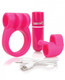 Charged Combo Kit 1 Cock Ring & Finger Sleeve Pink Sex Toys