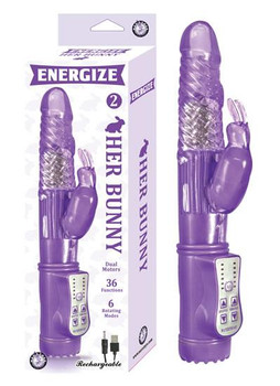 Energize Her Bunny 2 Purple Rabbit Vibrator Adult Toy