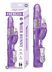 Energize Her Bunny 2 Purple Rabbit Vibrator by NassToys