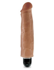 King Penis 7 inches Vibrating Stiffy Tan Dildo by Pipedream Products