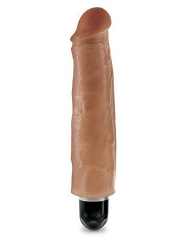 King Penis 7 inches Vibrating Stiffy Tan Dildo by Pipedream Products
