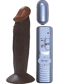 All American Whopper 6 inches Vibrating Dong Brown Adult Sex Toy