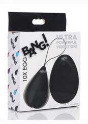 Bang 10x Silicone Vibrating Egg Black Sex Toy