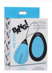 Bang 10x Silicone Vibrating Egg Blue Sex Toys