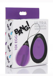 Bang 10x Silicone Vibrating Egg Purple Adult Sex Toy