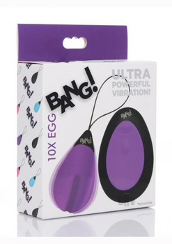 Bang 10x Silicone Vibrating Egg Purple by XR LLC