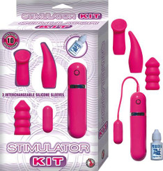 Stimulator Kit Pink Bullet Vibrator Sleeves Best Sex Toy