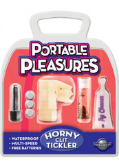 Portable Pleasures Clit Tickler Bullet With Sleeve Waterproof Flesh by Pipedream Products