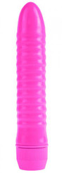 Neon Ribbed Rocket Pink Vibrator Best Adult Toys