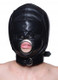 Leather Padded Hood with Mouth Hole - Medium/Large Sex Toy