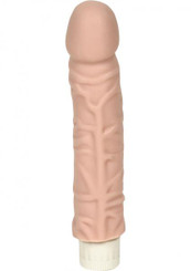 Quivering Cock Vibrator With Sleeve 8 Inches Beige Adult Toys
