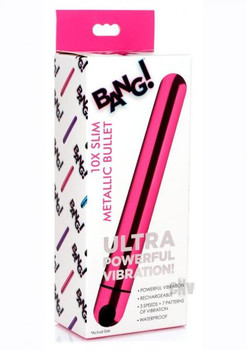 Bang 10x Slim Metallic Bullet Pink Sex Toy