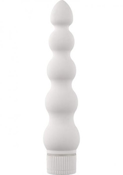 White Nights Ribbed Vibe Waterproof 7 Inch White Best Adult Toys