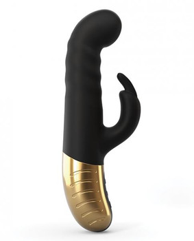 Dorcel G-Stormer Thrusting G-Spot Rabbit Vibrator Black Gold Best Sex Toys