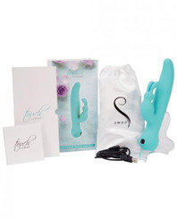 Touch Duo Response Touch Control Rabbit Vibrator Teal Green Adult Toys