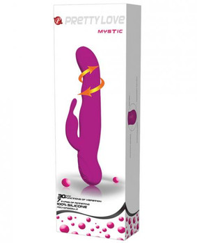 Mystic Rechargeable Rabbit Vibrator 30 Function Purple Adult Sex Toys