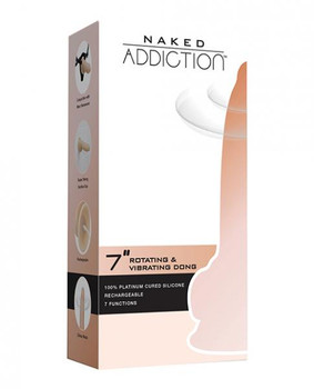 Naked Addiction 7 inches Rotating & Vibrating Dong W/remote - Flesh Adult Sex Toy