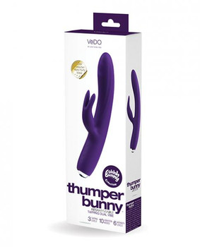 Vedo Thumper Bunny Rechargeable Dual Vibe - Deep Purple by Savvy Co.