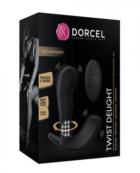 Dorcel Twist Delight Rotating Head W/beads - Black Adult Toys