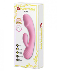 Pretty Love Ron Phallic Liquid Silicone Rabbit - Pink Sex Toy