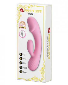 Pretty Love Ron Phallic Liquid Silicone Rabbit - Pink Sex Toy
