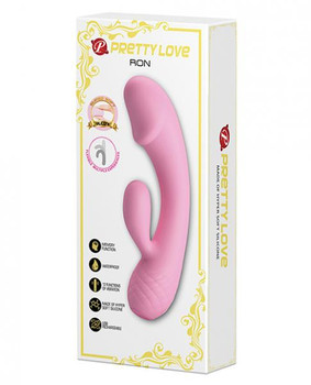 Pretty Love Ron Phallic Liquid Silicone Rabbit - Pink by Liaoyang baile health care produ