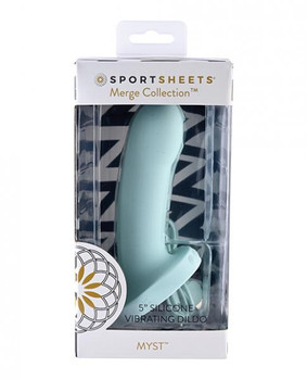 Sportsheets Myst 5 inches Vibrating Silicone Dildo - Blue Best Adult Toys