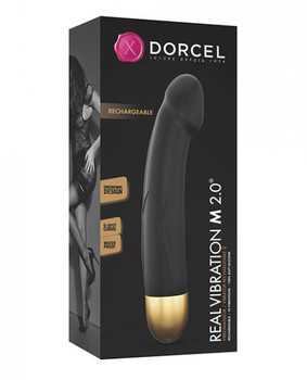 Dorcel Real Vibration M 8.6 inches Rechargeable Vibrator 2.0 - Black/gold Sex Toy