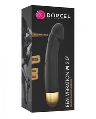 Dorcel Real Vibration M 8.6 inches Rechargeable Vibrator 2.0 - Black/gold