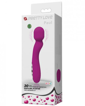 Pretty Love Paul USB Rechargeable Wand Fuchsia Adult Toy