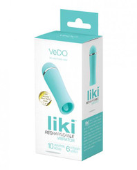 Vedo Liki Rechargeable Flicker Vibe - Tease Me Turquoise by Savvy Co.