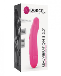 The Dorcel Real Vibrator S 6 inches Rechargeable Vibrator - Pink Sex Toy For Sale