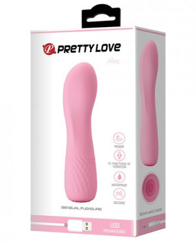 Pretty Love Alice Mini Vibe - 12 Function Flesh Pink Adult Toy