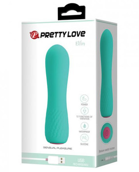 Pretty Love Elfin Mini Vibe - 12 Function Light Blue Best Adult Toys