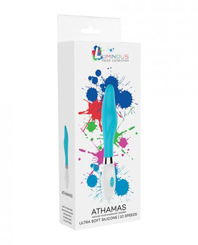 Shots Luminous Athamas Silicone 10 Speed Vibrator - Turquoise Best Sex Toys