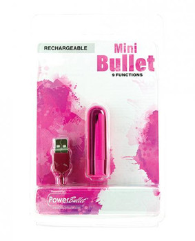 Mini Bullet Rechargeable Bullet - 9 Functions Pink Sex Toys