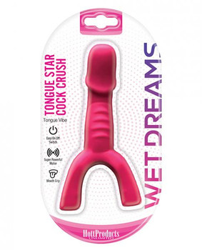 Wet Dreams Tongue Star Penis Crush Vibe Mouth Grip Pink by Hott Products