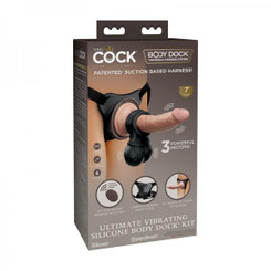 King Penis Elite Ultimate Vibrating Silicone Body Dock Kit by Pipedream Products